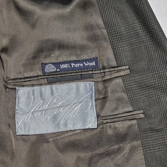 Burberrys Blazer Sport Coat Jacket Glen Check Wool Brown Black No Size Tag 42 - Picture 11 of 16